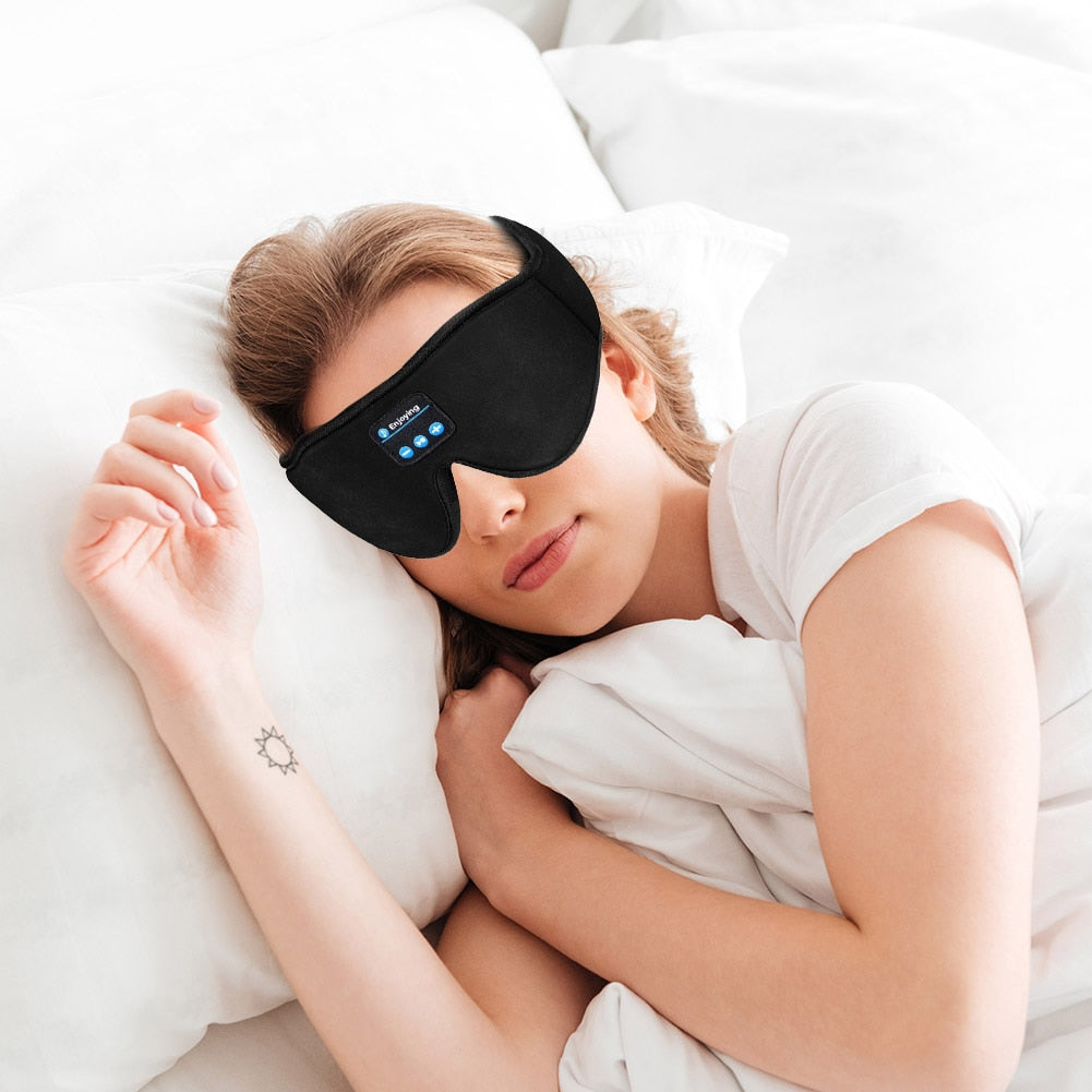 HiFi Music Earphones Eye Mask Handsfree Bluetooth-compatible Sleeping Headphones