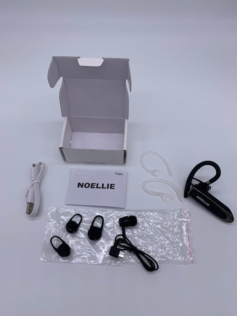 Noellie Bluetooth Earpiece for Cell Phones Wireless V5.0 Hands Free Headset Noise Canceling Mic 24Hrs Talking 1440Hrs Standby Compatible with Mobile Phone Tablet Laptop for Work from Home Driver