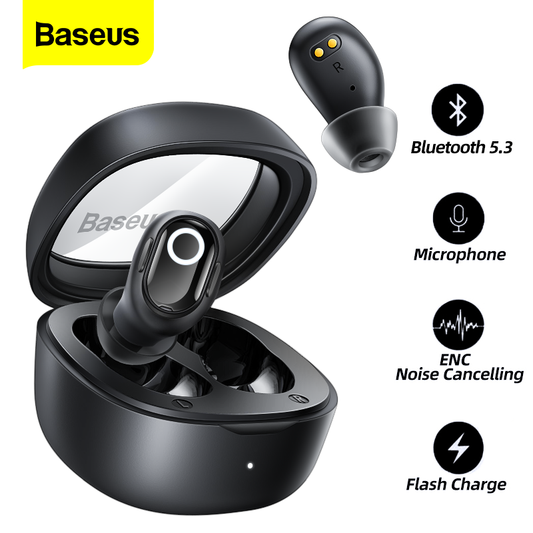 Baseus WM02 TWS Wireless Earphone Bluetooth 5.3 Headphone Headset True Wireless Earbuds For iPhone 13 Pro Max Handsfree Ear Buds